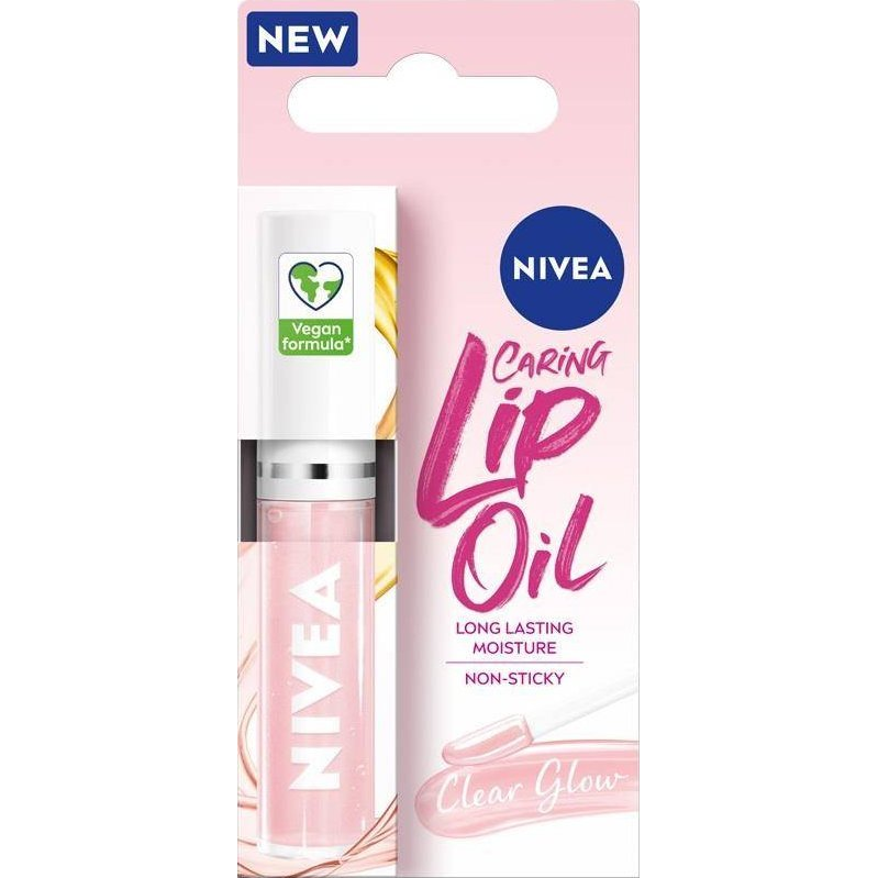 Nivea Caring Lip Oil pielęgnujący olejek do ust Clear Glow 5.5 ml (8806322113372)