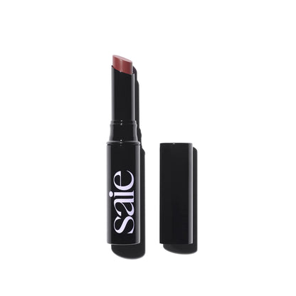 Saie Lip Blur Soft Matte Lipstick - Long Lasting Lipstick with Hydrating Buildable Coverage - Enriched with Hyaluronic Acid + Softening Jojoba to Nourish Lips - Nouveau (0.07 oz)