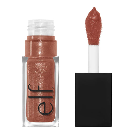 e.l.f. Glow Reviver Lip Oil Nourishing and Hydrating with High-Shine Glimmer Finish & Sheer Wash Of Color Minty Scent Non-Sticky Vegan & Cruelty-free Super-neutral