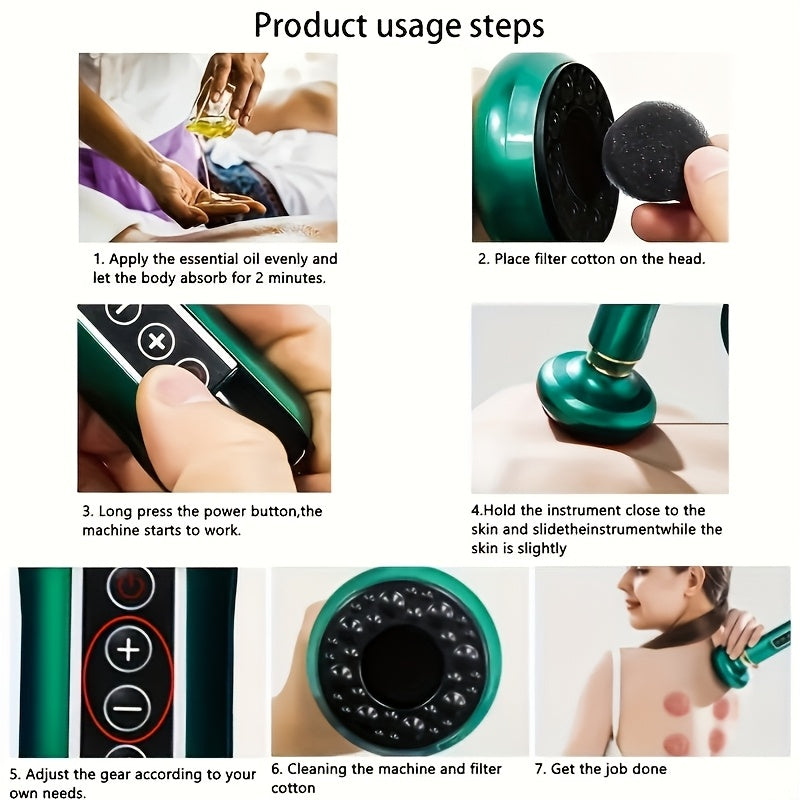 USB Rechargeable Gua Sha 6-Speed Massage Tool