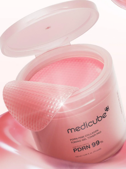 medicube PDRN Pink Collagen Toning Gel Toner Pad 120ml / 70pads - PopVine Mask