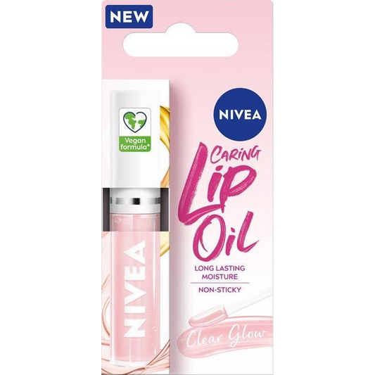 Nivea Caring Lip Oil pielęgnujący olejek do ust Clear Glow 5.5 ml (8806322113372)