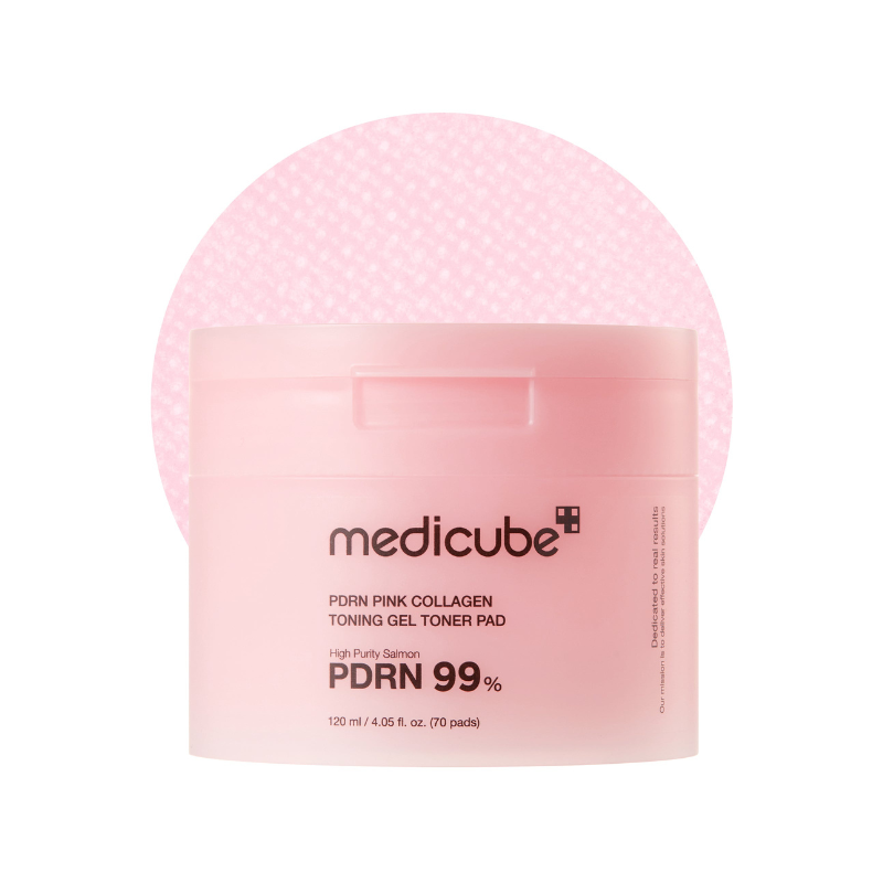 medicube PDRN Pink Collagen Toning Gel Toner Pad 120ml / 70pads - PopVine Mask