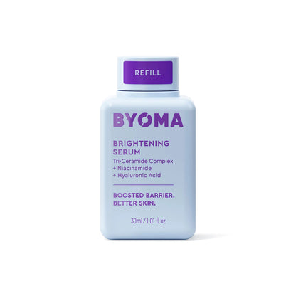 BYOMA Brightening Serum Refill - Barrier Repair Serum - Brightening & Hydrating Face Serum with Hyaluronic Acid Niacinamide & Ceramides - Hyaluronic Acid Serum For Face - 1.01 fl. oz Refill